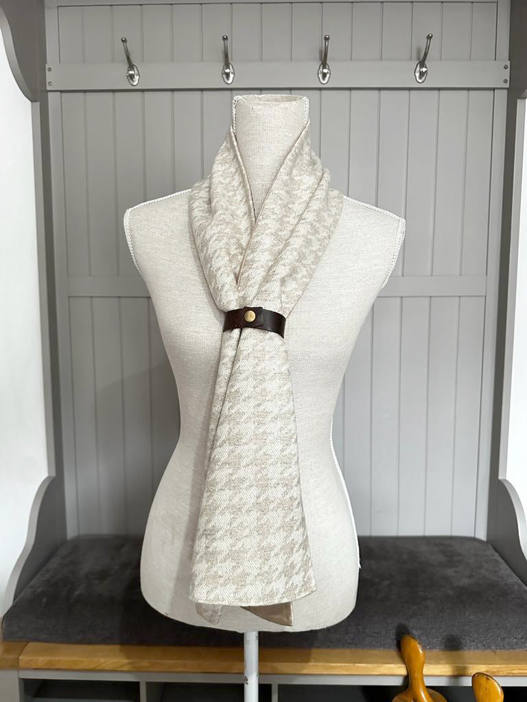 Houndstooth Tweed Scarf