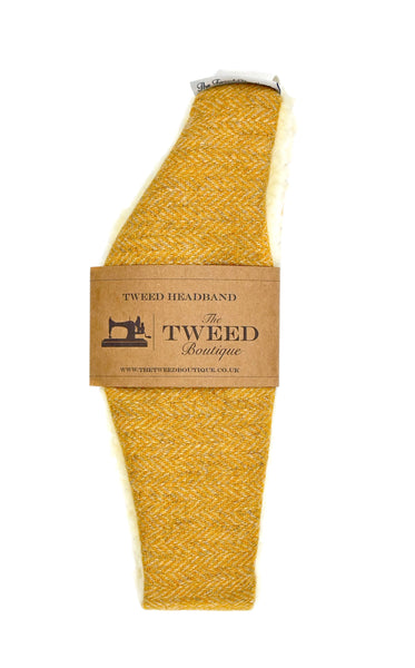 Tweed Headband - Mustard