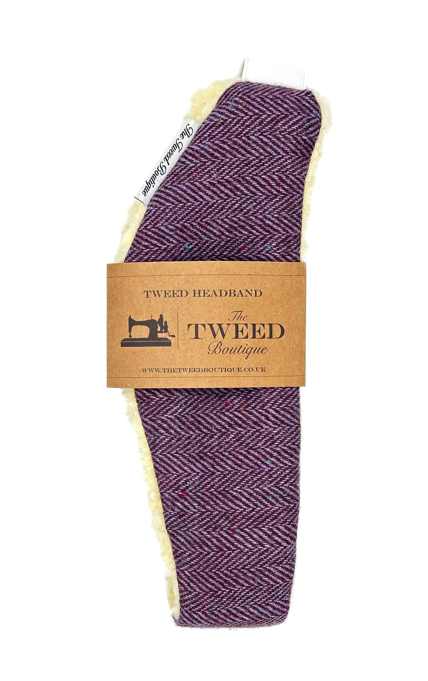 Tweed Headband - Purple Herringbone