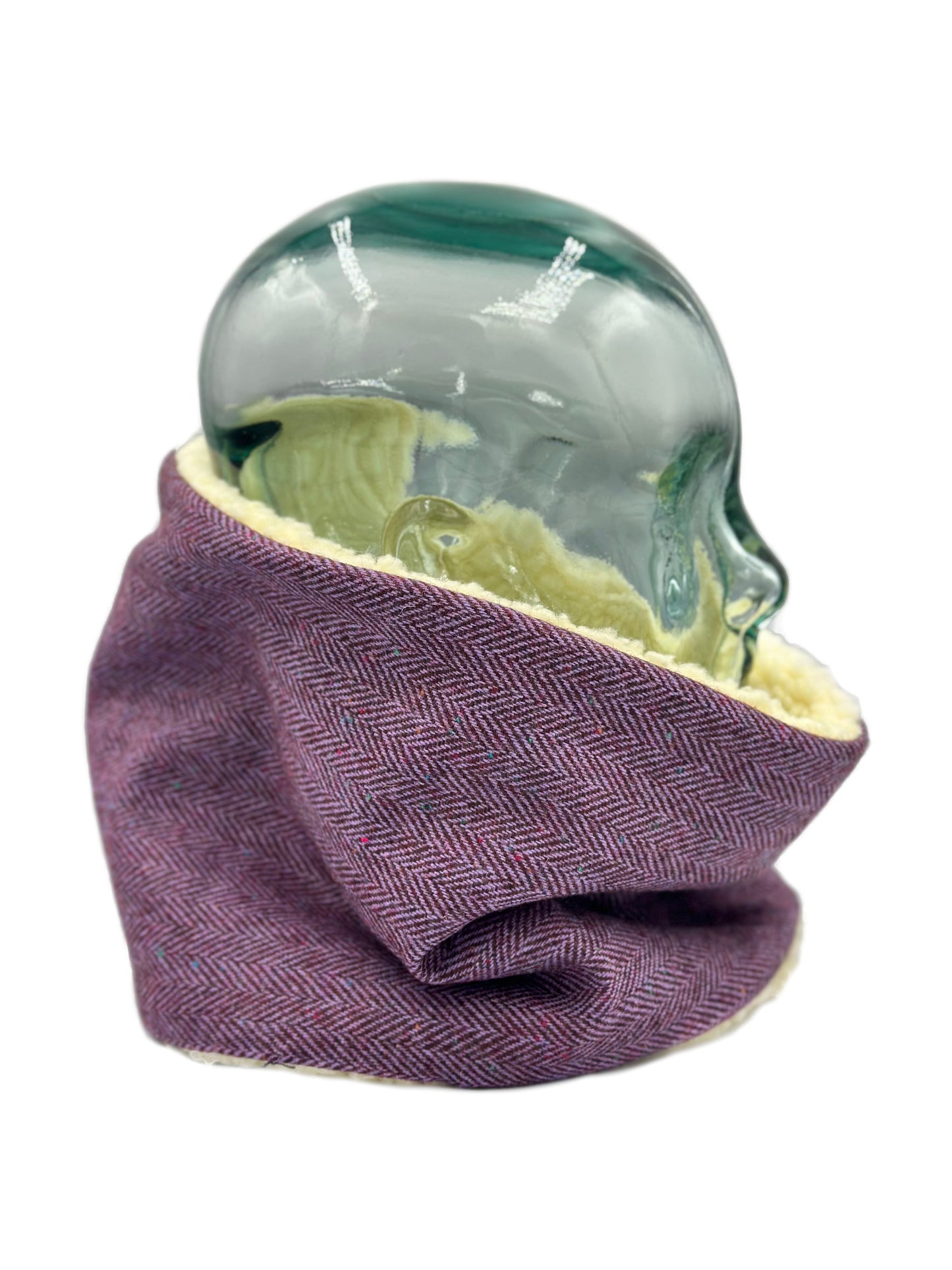Tweed Headband - Purple Herringbone