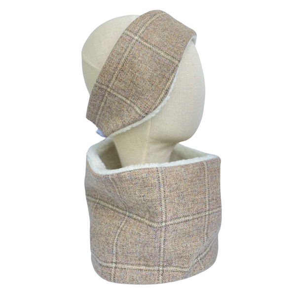 British Tweed Headband & Snood Set