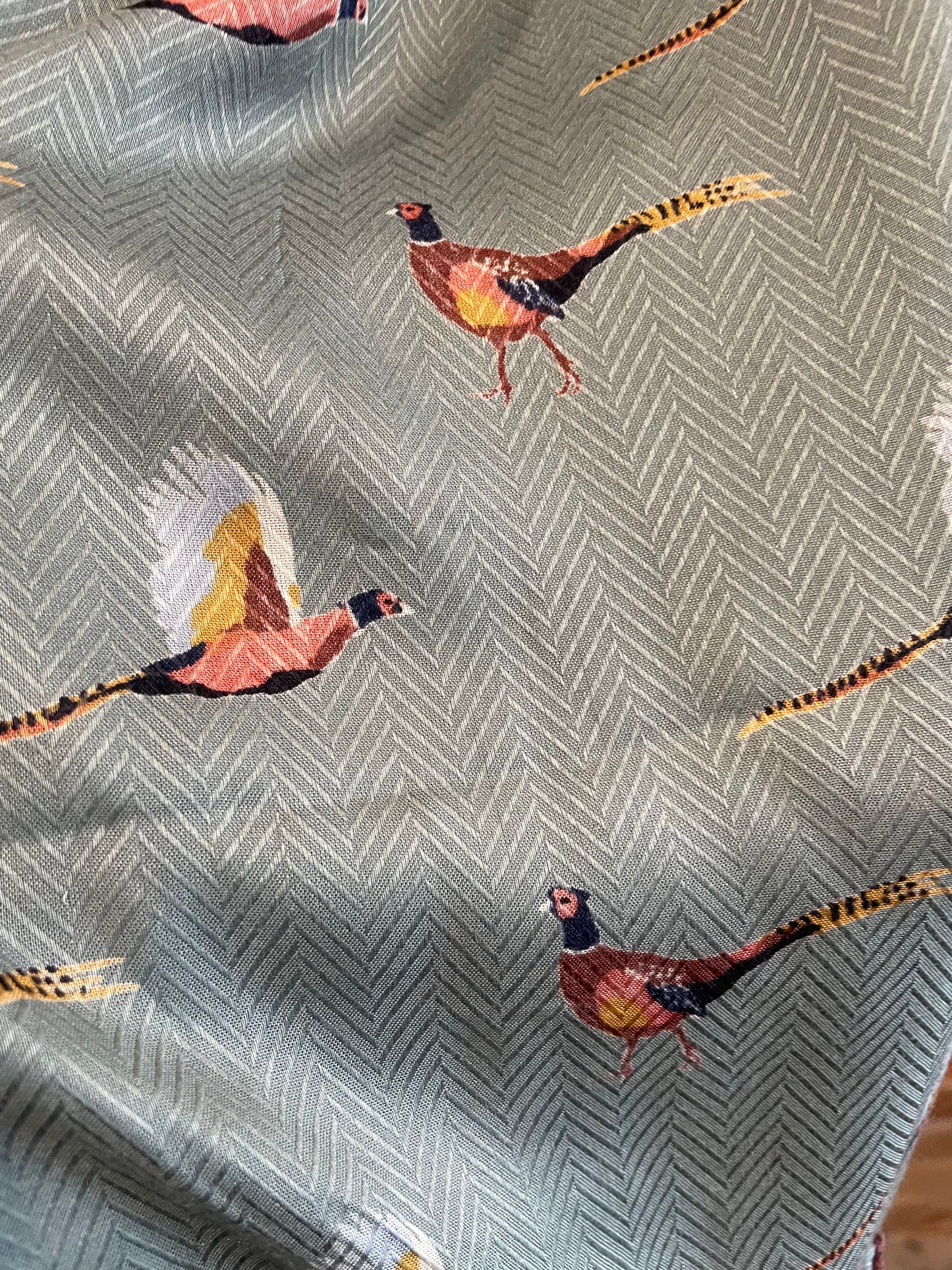 Teal pheasant scarf large