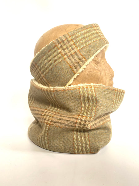 British Tweed Headband & Snood Set